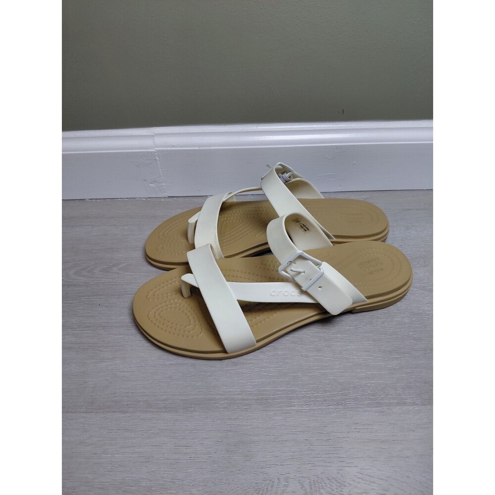 Crocs Tulum Women Size 9 Sandal Cream Sandals